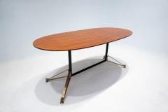 Mid Century Modern Italian Dining Table in Wood Brass - 2872192