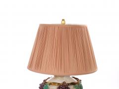 Mid Century Modern Italian Glazed Ceramic Grape and Vine Table Lamps Pair - 4795981