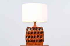 Mid Century Modern Italian Glazed Ceramic Table Lamp - 2919397