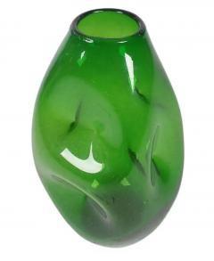 Mid Century Modern Italian Green Art Glass Vase by Empoli after Murano - 2498550