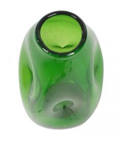 Mid Century Modern Italian Green Art Glass Vase by Empoli after Murano - 2498551