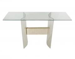 Mid Century Modern Italian Lucite and Glass Console Table or Sofa Table - 2498577