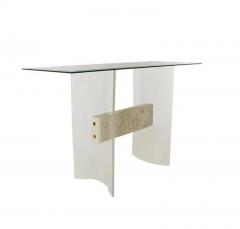 Mid Century Modern Italian Lucite and Glass Console Table or Sofa Table - 2498579