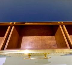 Mid Century Modern Italian Multi Color Six Drawer Chest Cabinet on Brass Legs - 4553006