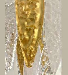 Mid Century Modern Italian Murano Glass Icicle Chandelier 20th Century - 4553080