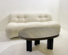 Mid Century Modern Italian Sofa Wood and Fabric 1960s New Upholstery - 3518861
