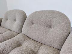 Mid Century Modern Italian Sofa in Chrome Fabric - 2966491