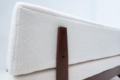 Mid Century Modern Italian Sofa in White Boucle - 2827176