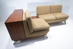 Mid Century Modern Italian Sofa with Built in Sideboard - 2940653