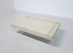 Mid Century Modern Italian Travertine Coffee Table 1970s - 3343120