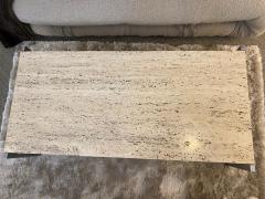 Mid Century Modern Italian Travertine Coffee Table - 2596996