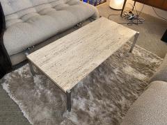 Mid Century Modern Italian Travertine Coffee Table - 2596999