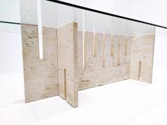 Mid Century Modern Italian Travertine Dining Table - 2507225