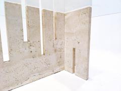 Mid Century Modern Italian Travertine Dining Table - 2507226