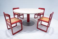 Mid Century Modern Italian Travertine Dining Table - 2895136