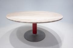 Mid Century Modern Italian Travertine Dining Table - 2895138