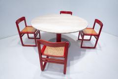 Mid Century Modern Italian Travertine Dining Table - 2895141
