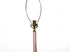 Mid Century Modern Italian Venetian Glass Ice Purple Gold Fleck Table Lamps - 4796040