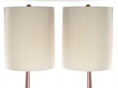Mid Century Modern Italian Venetian Glass Ice Purple Gold Fleck Table Lamps - 4796047