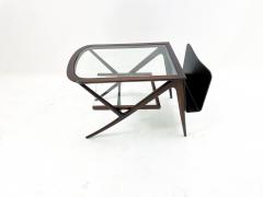 Mid Century Modern Italian Wooden Coffee Table Magazine Rack - 2663204