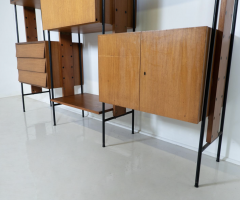 Mid Century Modern Italian Wooden Wall Unit 1960s - 3436272