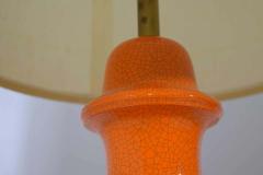 Mid Century Modern Lamps in Orange Ceramic - 1293872