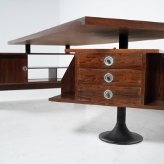 Mid Century Modern Large Desk with Drawers Italy 1960s - 3908145