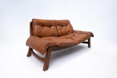Mid Century Modern Living Room Set in Cognac Leather - 2693714