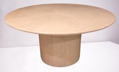 Mid Century Modern Lizard Embossed Karl Springer Circular Dining Table - 2933539