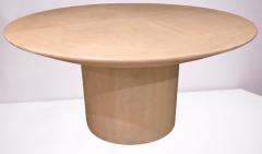 Mid Century Modern Lizard Embossed Karl Springer Circular Dining Table - 2933540