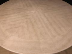 Mid Century Modern Lizard Embossed Karl Springer Circular Dining Table - 2933545
