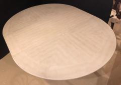 Mid Century Modern Lizard Embossed Karl Springer Circular Dining Table - 2933546