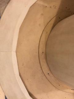 Mid Century Modern Lizard Embossed Karl Springer Circular Dining Table - 2933548