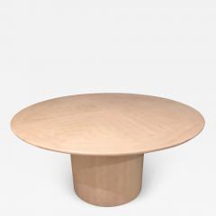 Mid Century Modern Lizard Embossed Karl Springer Circular Dining Table - 2940013