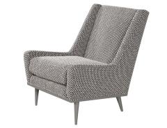 Mid Century Modern Lounge Chair in Gray Lacquer - 2726969