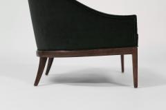 Mid Century Modern Lounge Chairs in Emerald Velvet C 1950s - 3968611