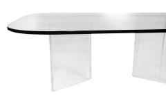 Mid Century Modern Lucite Base Glass Top Coffee Table - 2993091