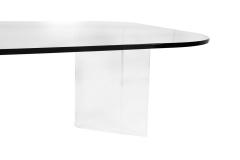 Mid Century Modern Lucite Base Glass Top Coffee Table - 2993092