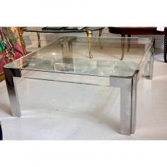 Mid Century Modern Lucite Chrome Coffe Cocktail Table - 3548778
