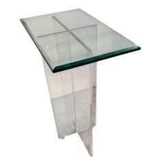 Mid Century Modern Lucite Glass Side Table 1 of 2 - 4254743
