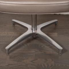 Mid Century Modern Lucite Metallic Leather and Chrome X Form Side Chair - 3861211