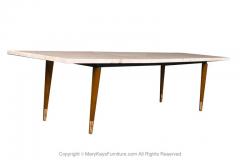 Mid Century Modern Marble Top Coffee Table Bench - 2954484