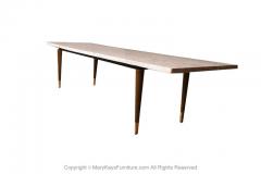 Mid Century Modern Marble Top Coffee Table Bench - 2954569