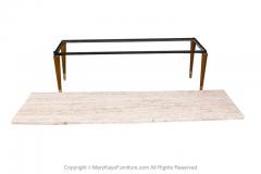 Mid Century Modern Marble Top Coffee Table Bench - 2954575