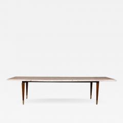 Mid Century Modern Marble Top Coffee Table Bench - 2963736