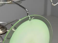 Mid Century Modern Mint Green Murano Glass Pendant Light 1960s - 4646413