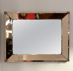 Mid Century Modern Mirror in the style of Jacques Adnet 1940s - 3612041