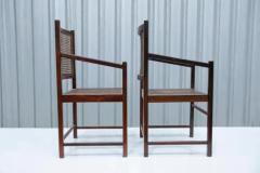 Mid Century Modern Modern Armchair Pair in Hardwood Cane Brazil 1960s - 3184006