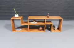 Mid Century Modern Modular Oak Bookshelf Credenza - 4529536