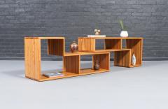 Mid Century Modern Modular Oak Bookshelf Credenza - 4529540